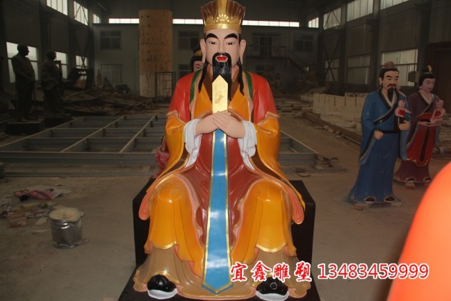 文王爷铜雕神像