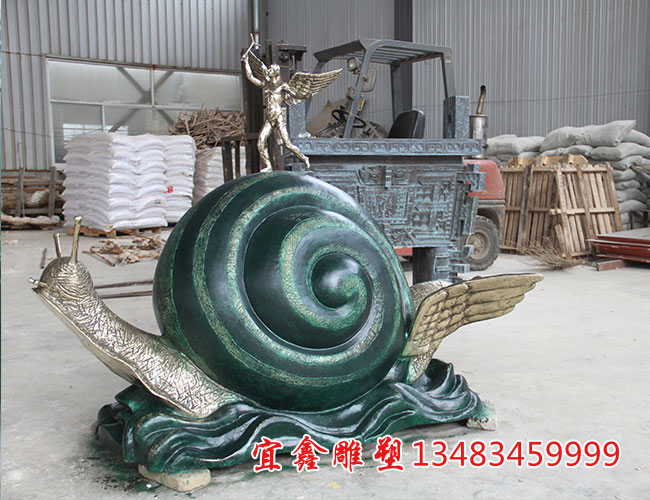 动物铸铜雕塑-蜗牛